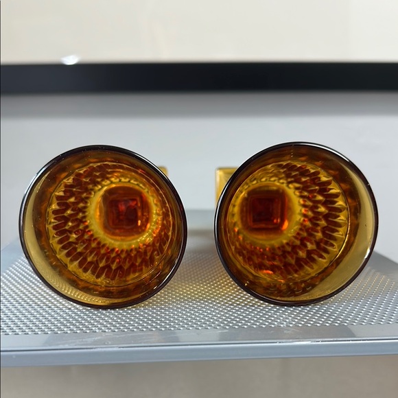 Indiana Glass Orange and Brown Drinkware Set for Dining - Picture 6 of 9